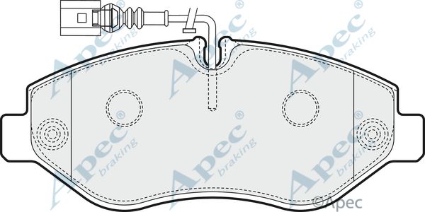 APEC BRAKING Комплект тормозных колодок, дисковый тормоз PAD1571